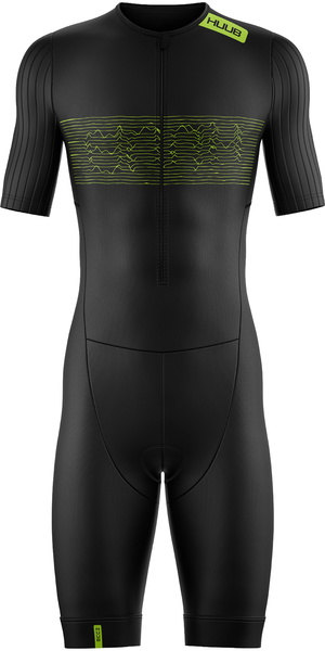 2026 HUUB Mens Contour Tri Suit CONTSBL - Black / Lime